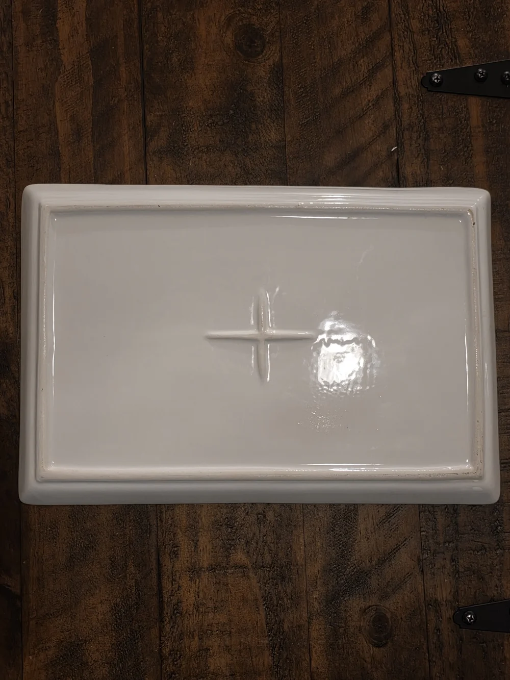 Holiday Red Truck Serving Platter with Pine Tree Design